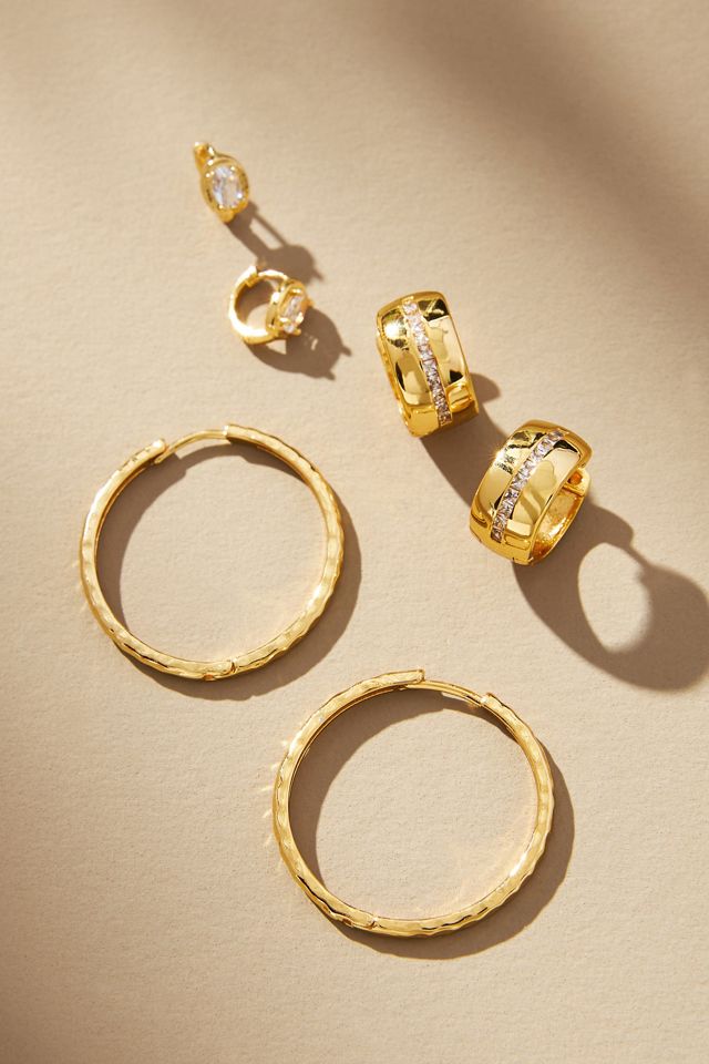 Mix-and-Match Crystal Earrings, Set of 3 #1