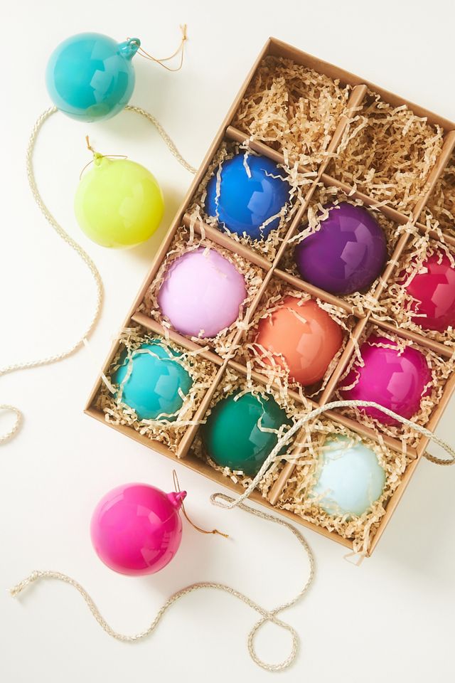 Opaque Ball Ornaments Set #1