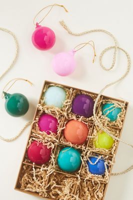 Opaque Ball Ornaments Set