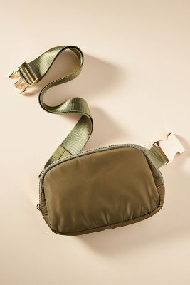 By Anthropologie Nylon Belt Bag In Green