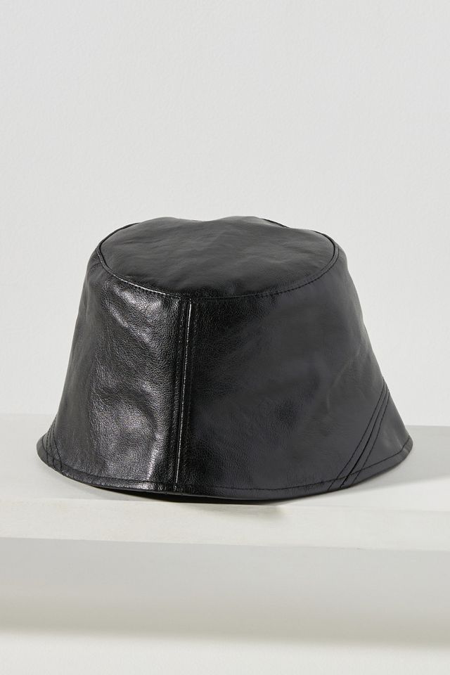 Faux Leather Bucket Hat #2