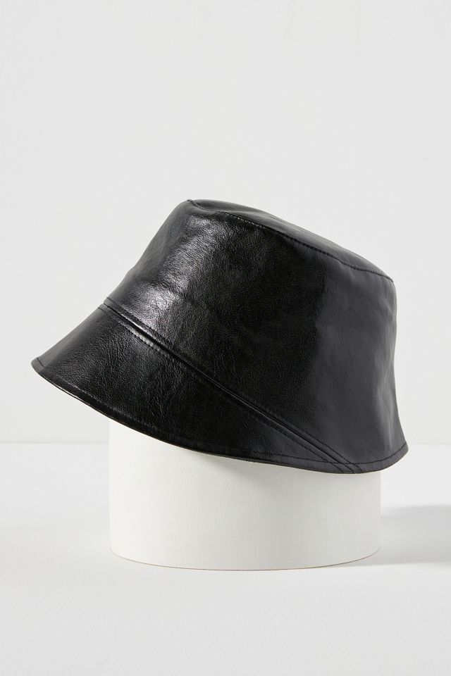 Faux Leather Bucket Hat #3