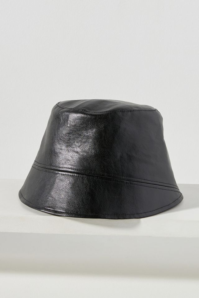 Faux Leather Bucket Hat #1