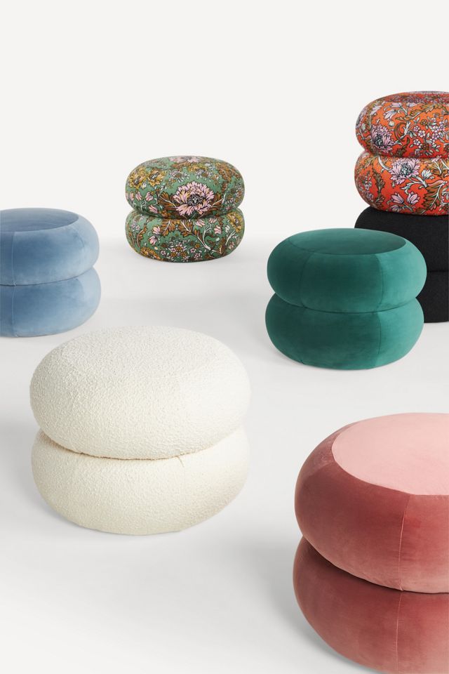 Muntz Bouclé Ottoman #2
