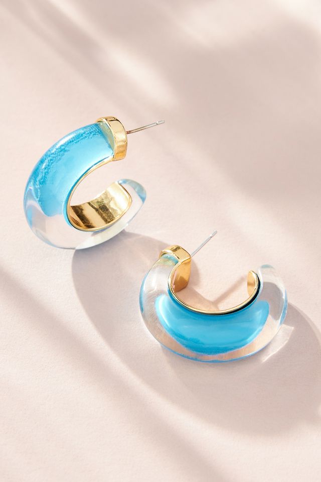 Chunky Resin Hoop Earrings | Anthropologie