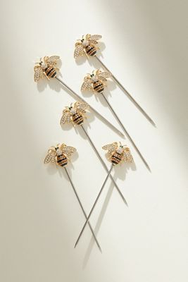 Joanna Buchanan Bumblebee Cocktails Picks, Set of 6