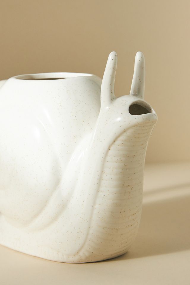 Ceramic Snail Watering Can #1
