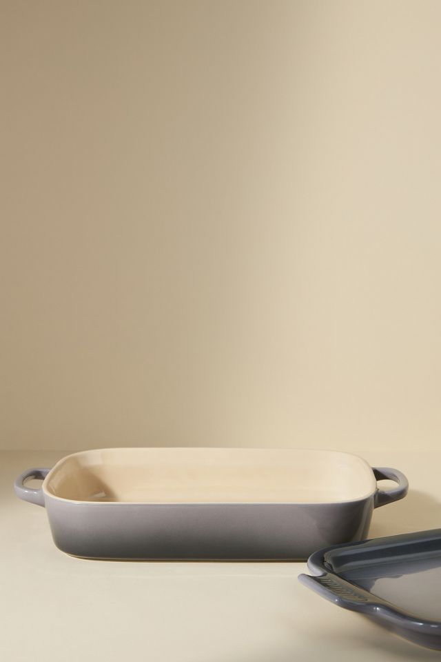 Le Creuset Stoneware Rectangular Dish with Platter Lid, Oyster