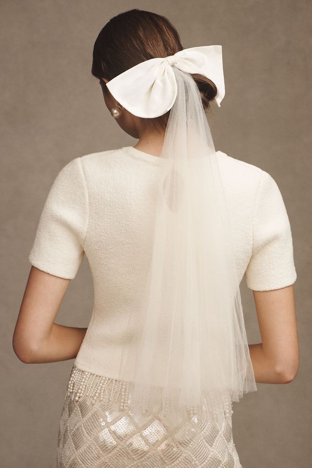 Loeffler Randall Maria Veiled Bow Clip #1