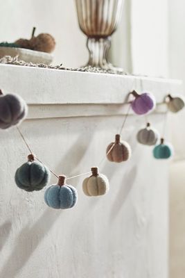 Pumpkin Felt Garland | AnthroLiving