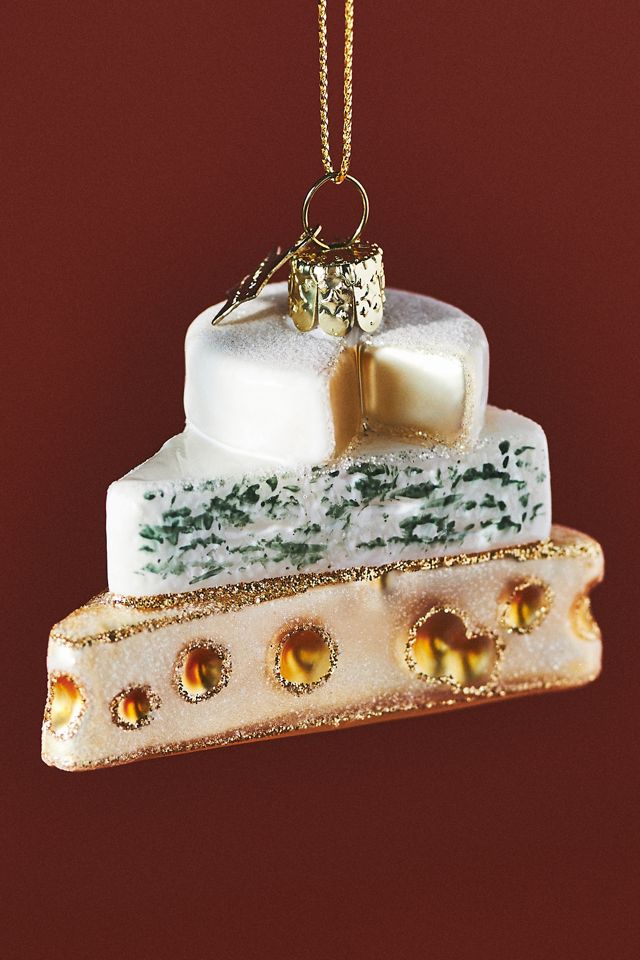 Three Cheeses Glass Christmas Tree Decoration #1