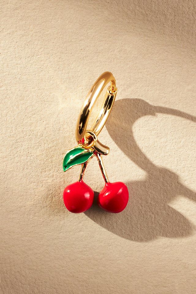 Cherry Huggie Earrings #3