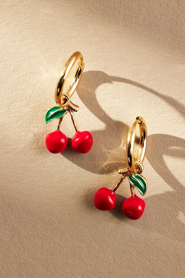 Cherry Huggie Earrings #2