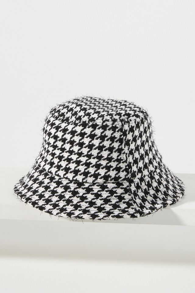 By Anthropologie Houndstooth Bucket Hat