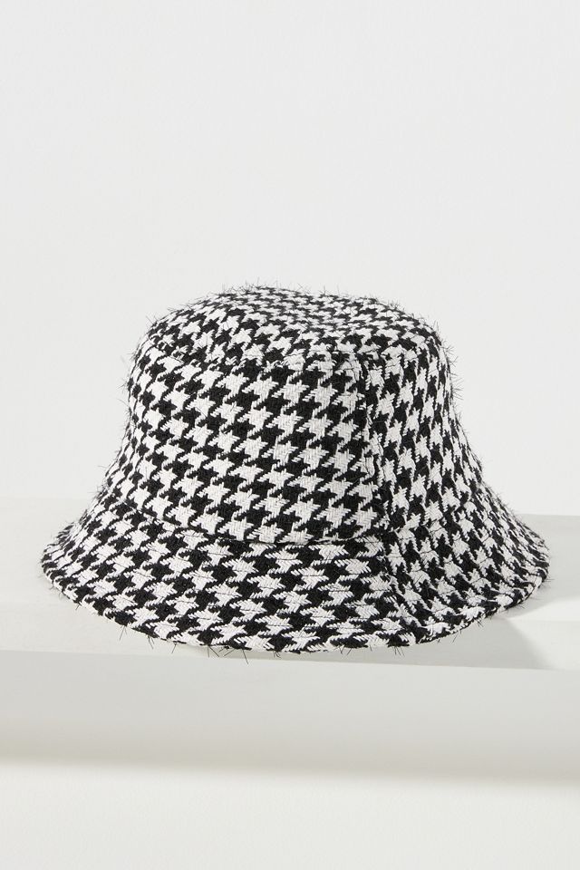 By Anthropologie Houndstooth Bucket Hat #1
