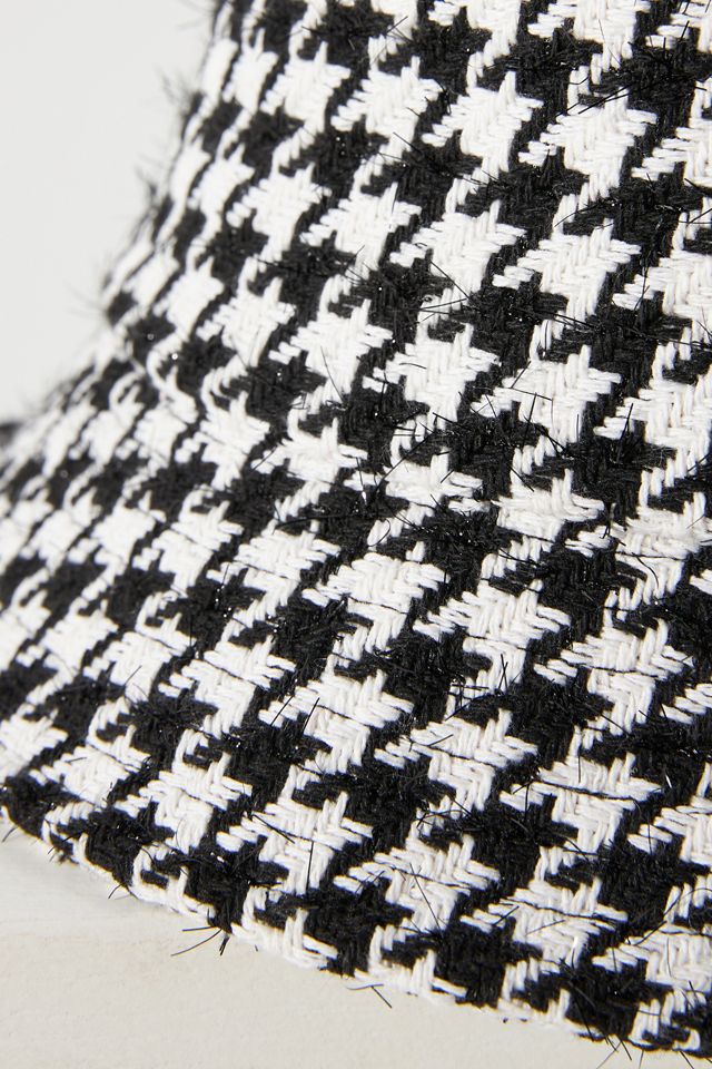 By Anthropologie Houndstooth Bucket Hat #3