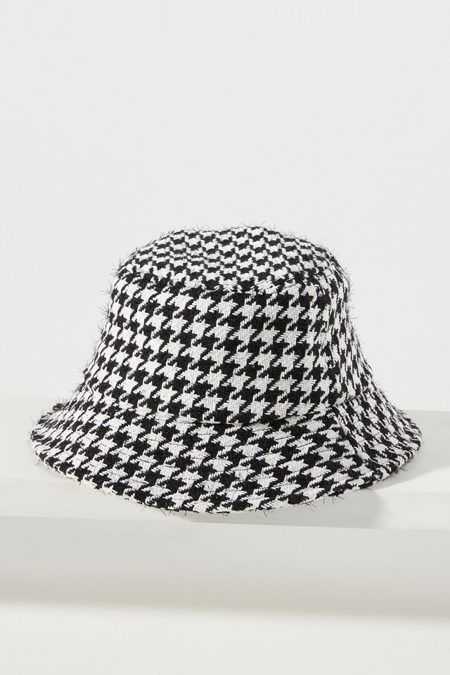By Anthropologie Houndstooth Bucket Hat