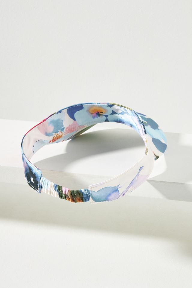 Satin Floral Visor | Anthropologie display picture 3