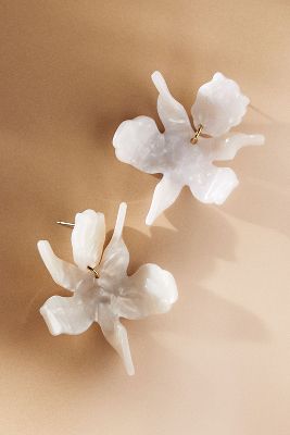 LELE SADOUGHI LELE SADOUGHI MOTHER-OF-PEARL SMALL PAPER LILY EARRINGS