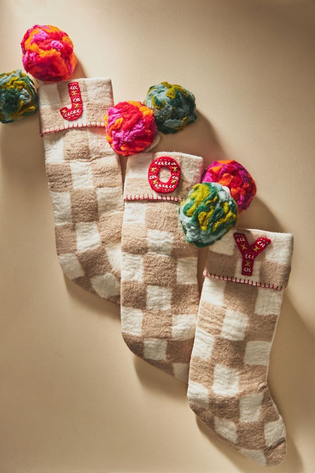 Monogram Felted Stocking #1