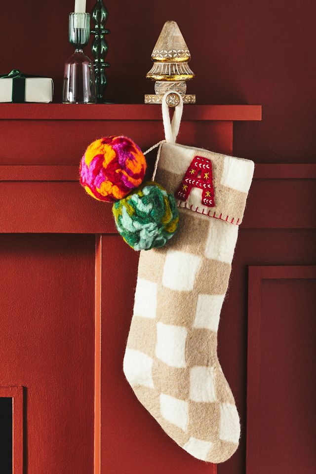 Monogram Felted Stocking #2