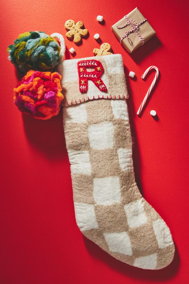 Monogram Felted Stocking (R & K)