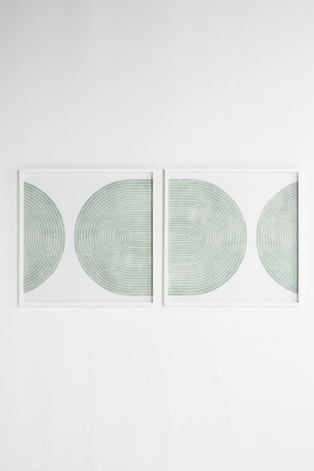 Concentric Deco Diptych Wall Art #1