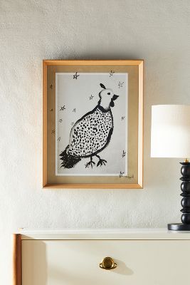 Anthropologie Little Pheasant Wall Art In Black