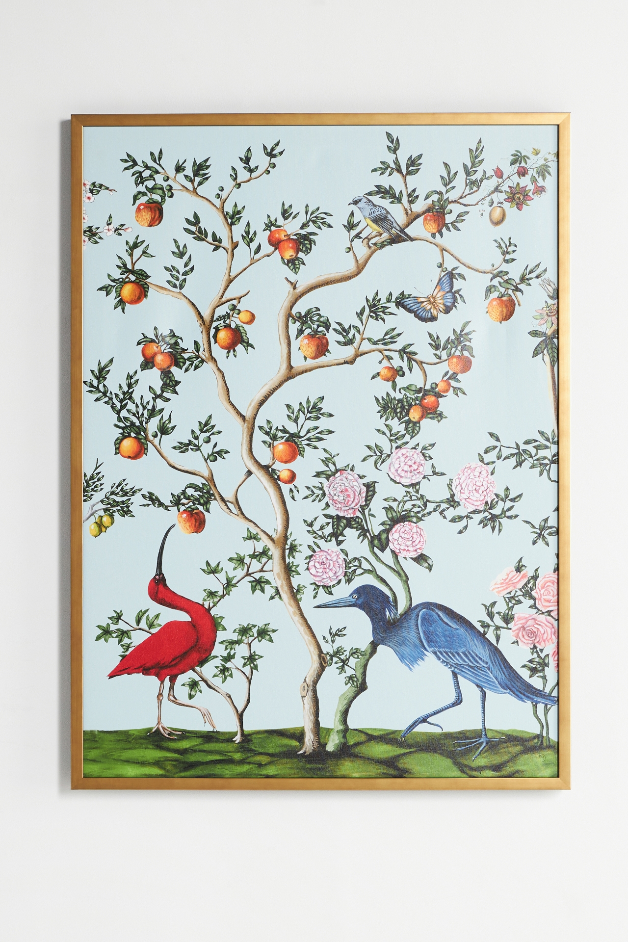 Bird and Branch Chinois Wall Art