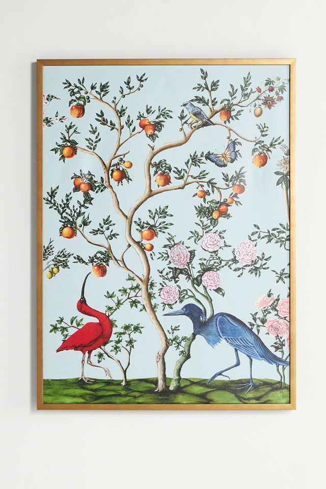 Bird and Branch Chinois Wall Art #1