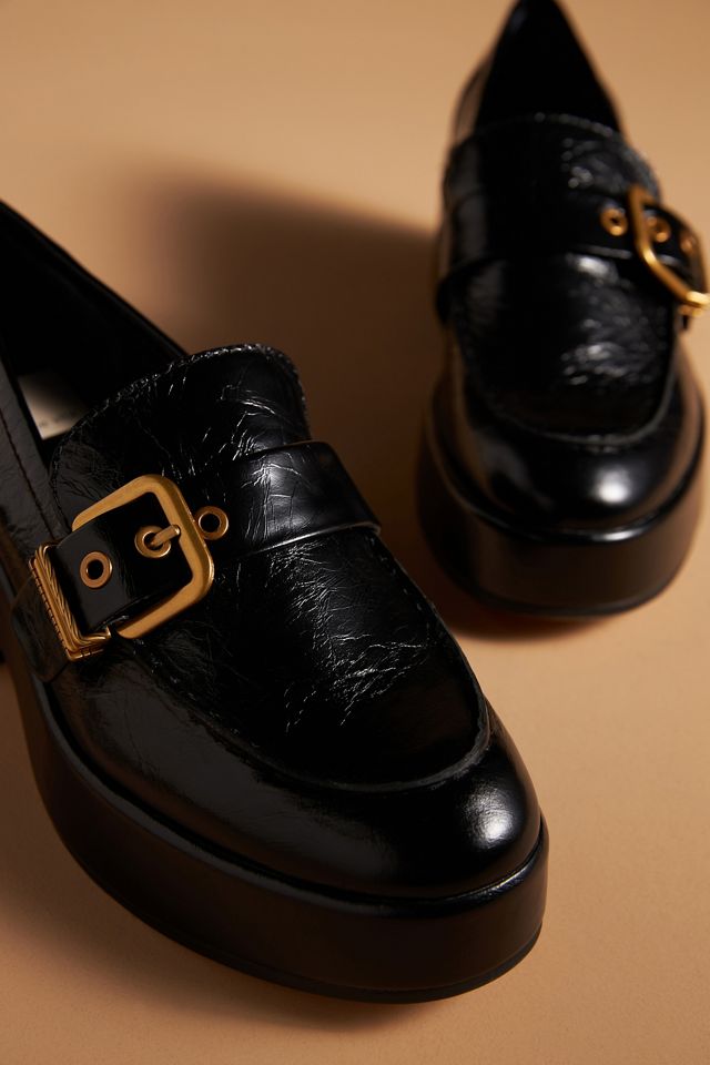 Dolce Vita Glossy Black Loafers with Gold Accent Dolce Vita Waylen Charm Loafer | Nordstrom main image 3