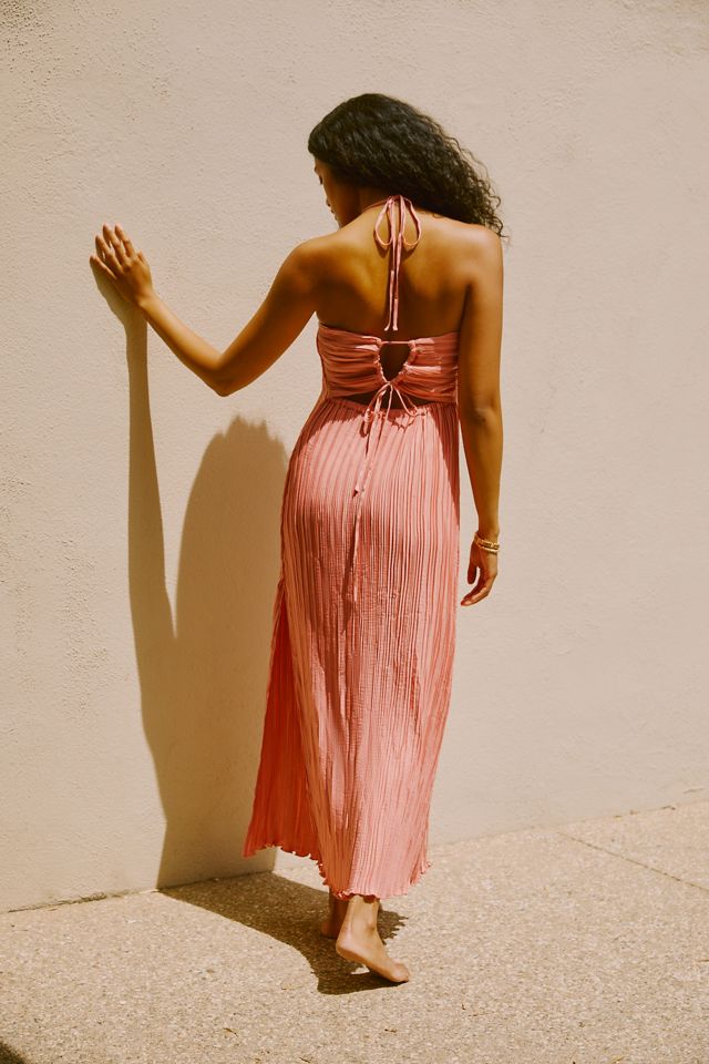 Sarah Hann Stone-Halter Maxi Dress #1