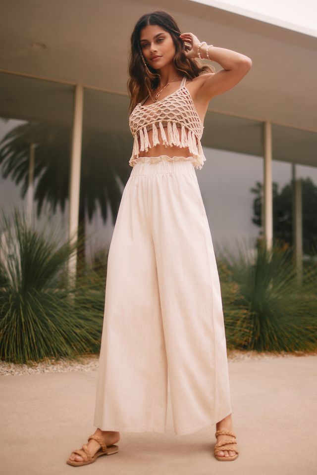 One Shoulder Ruffle Top + High Waist Wide Leg Pants (Style Pantry