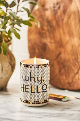 Bistro Tile 24k Gold Accent Gourmand Tarte Au Beurre Ceramic Candle