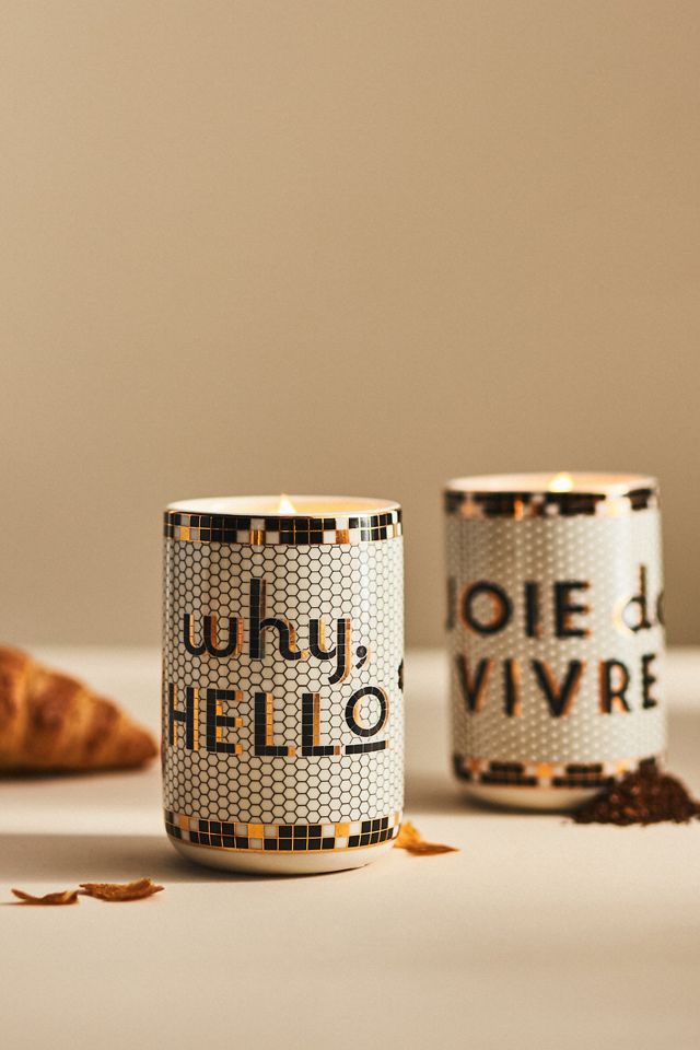 Bistro Tile Gourmand Caramel Café Ceramic Candle #1