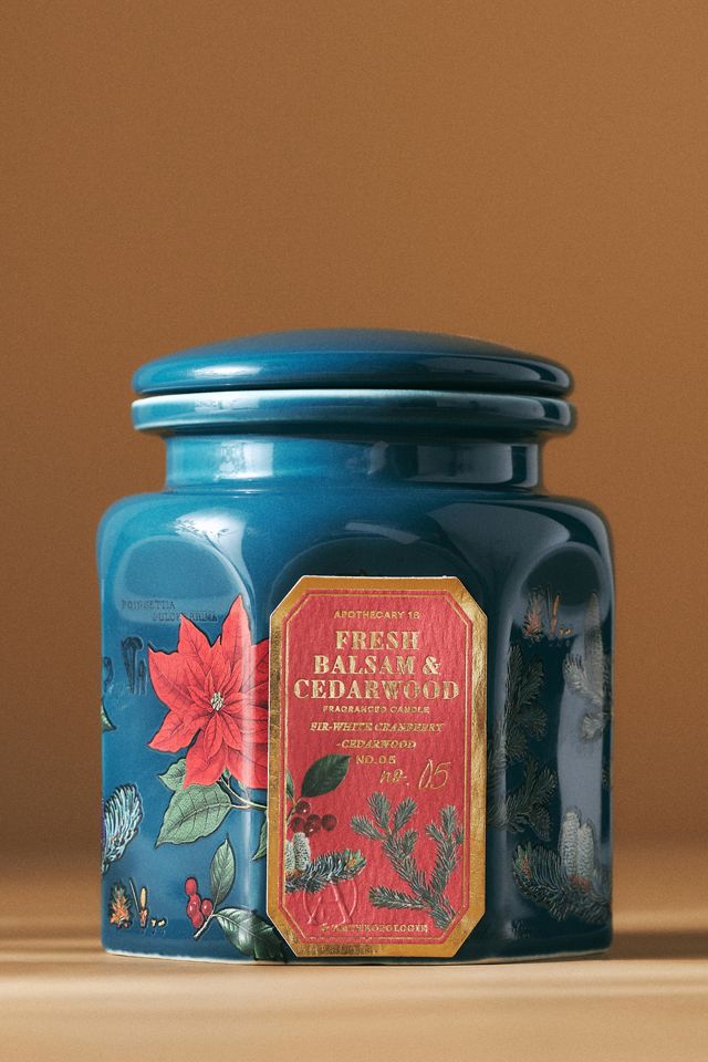 Apothecary 18 Woody Fresh Balsam & Cedarwood Ceramic Candle #1
