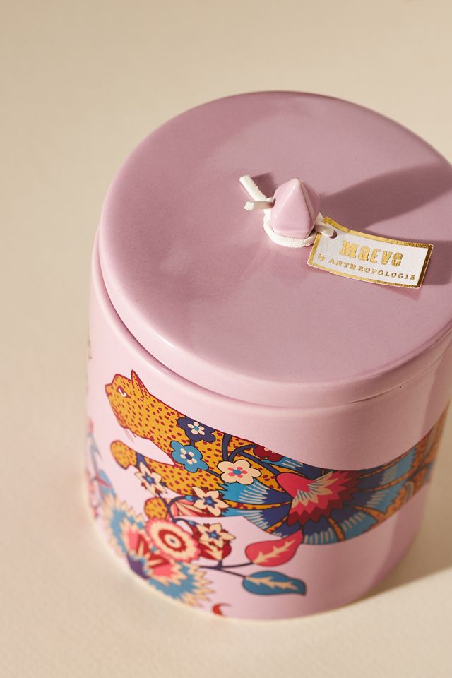 Maeve by Anthropologie Floral Peony Blush Ceramic Candle #1