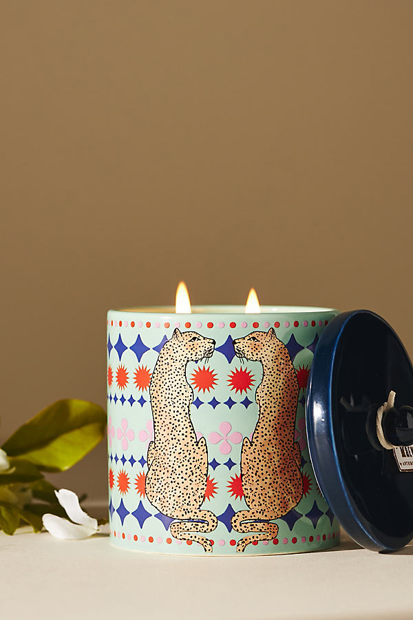 Maeve by Anthropologie Floral Jasmine Blossom Ceramic Candle