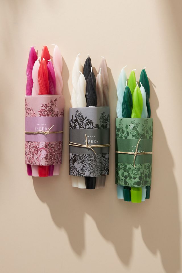 Twisted Taper Candles, Set of 6 #1