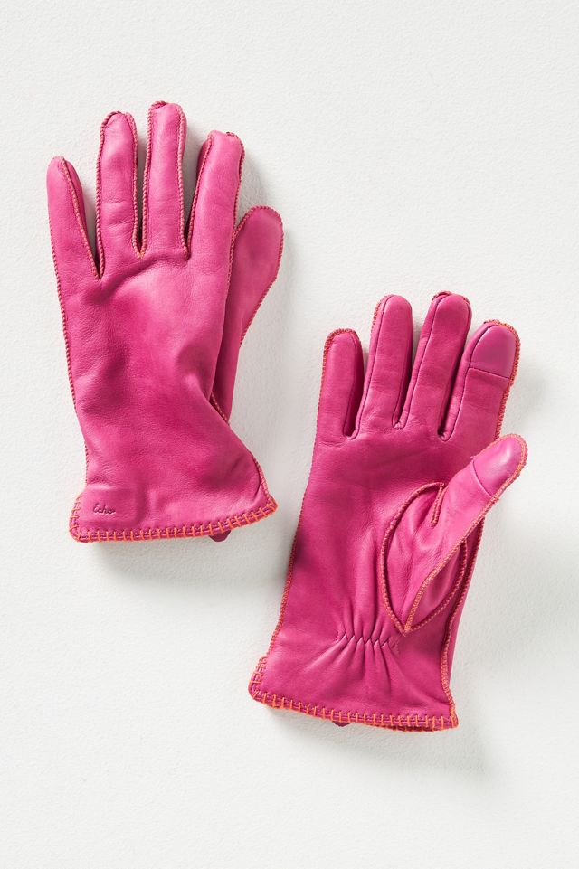 By Anthropologie Faux Leather Charm Gloves