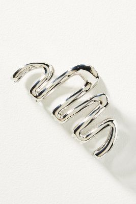 By Anthropologie Squiggle Hair Claw Clip In Silver