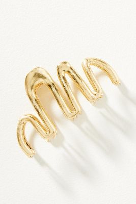 By Anthropologie Squiggle Hair Claw Clip In Gold
