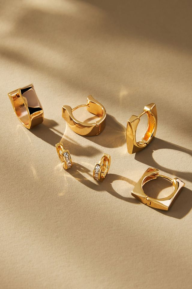 Mod Huggie Earrings, Set of 3 #1