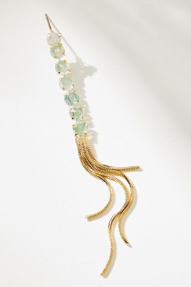 Crystal & Chain Drop Earrings #1