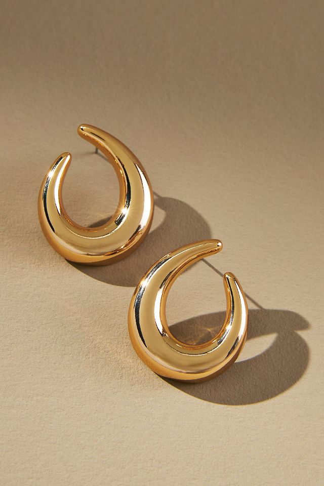 Anthropologie gold sale hoop earrings