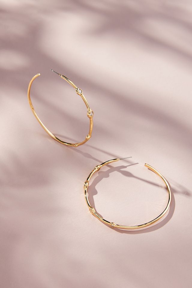 Anthropologie gold sale hoop earrings