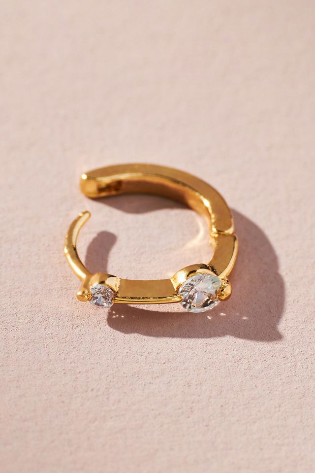 Double Crystal Huggie Earrings #1