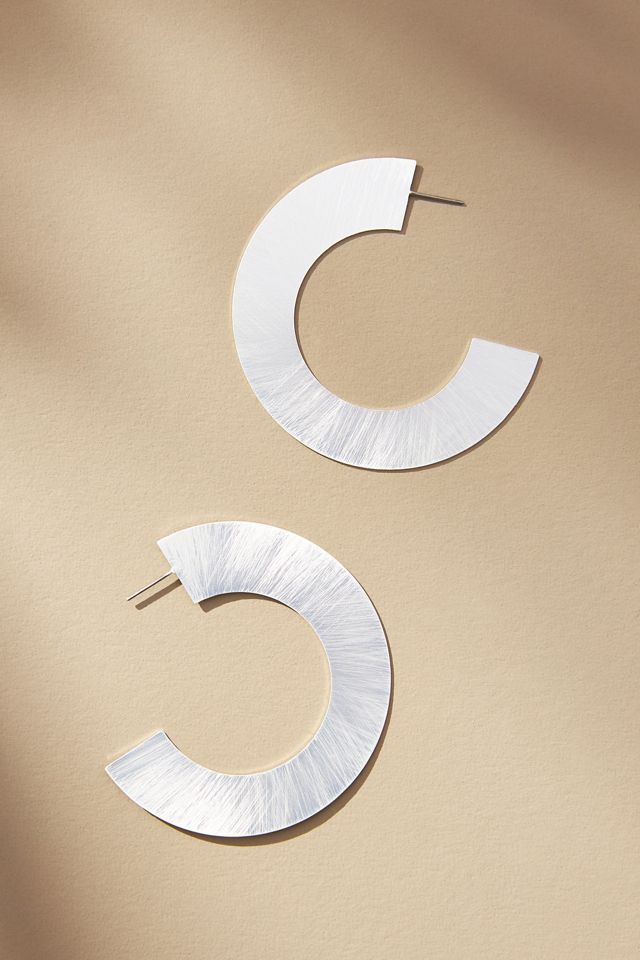 Letter Decor Hoop Earrings