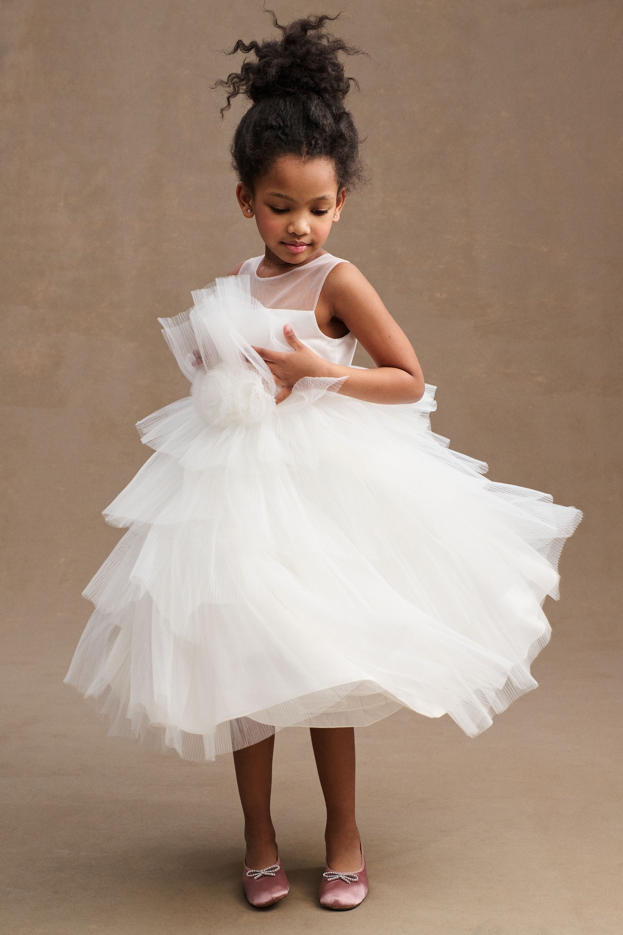 Princess Daliana Leah Tulle Flower Girl Dress