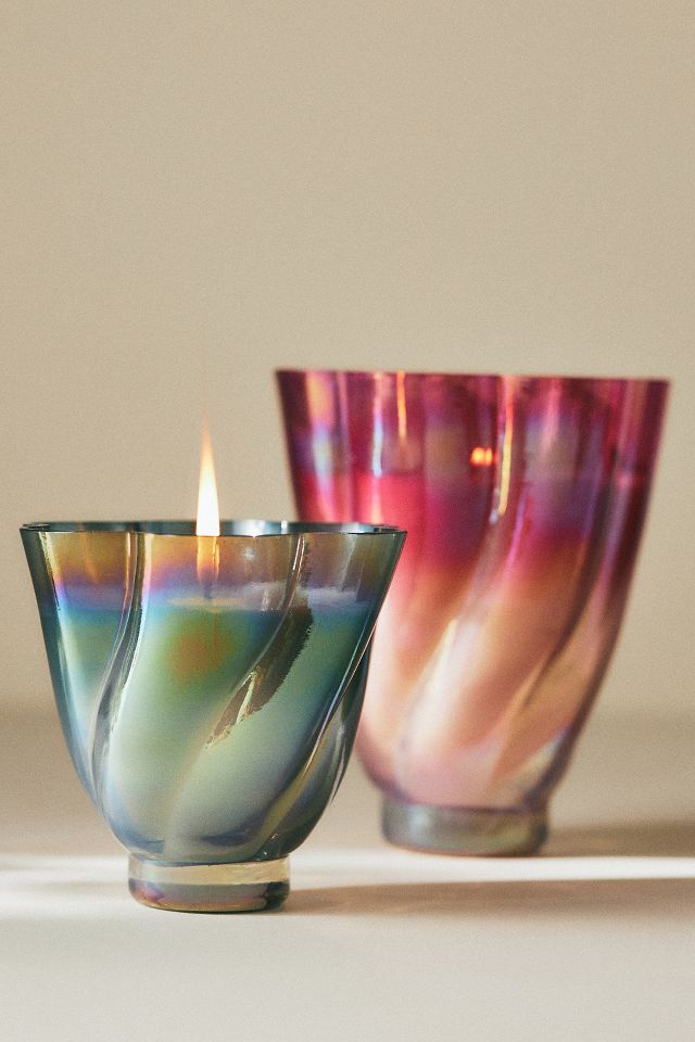 Tulip Spice Gilded Cassia Glass Candle | AnthroLiving